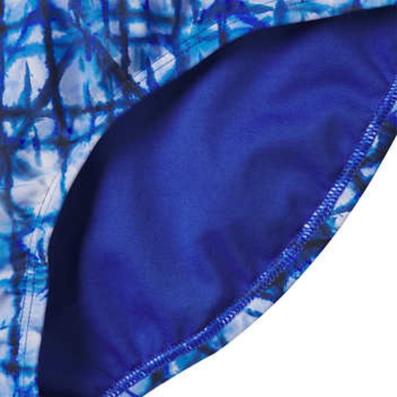 Size 8 NEW Speedo Women's 1 Piece Swimsuit Square Top | Blue Bathing Suit - Picture 6 of 7